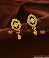 ER618 - Sparkling Spade Zircon Stone Kerala Design Imitation Ear Rings