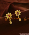 ER625 - Sparkling Zircon Stone Flower Best Selling Party Wear Earrings 