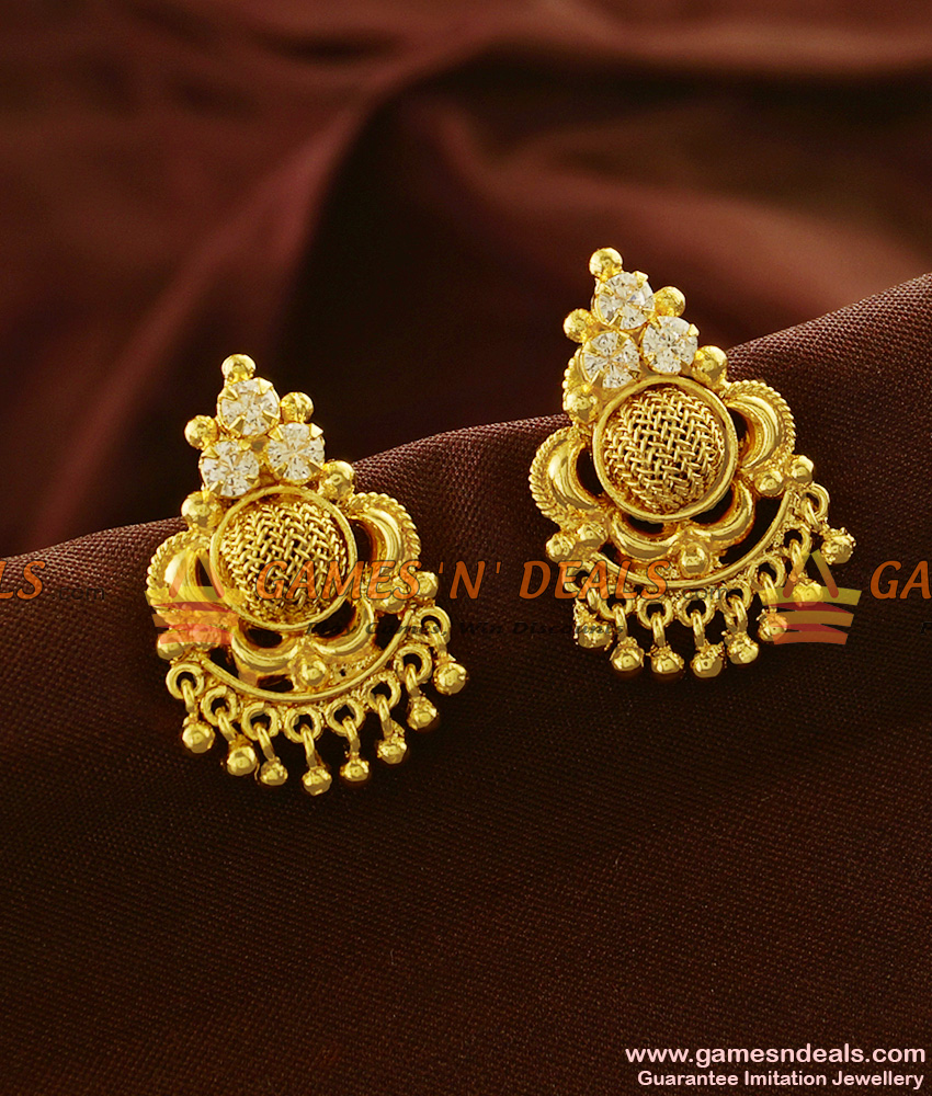 ER634 - Cute College Wear Kerala Type Imitation Earring For Daily Use