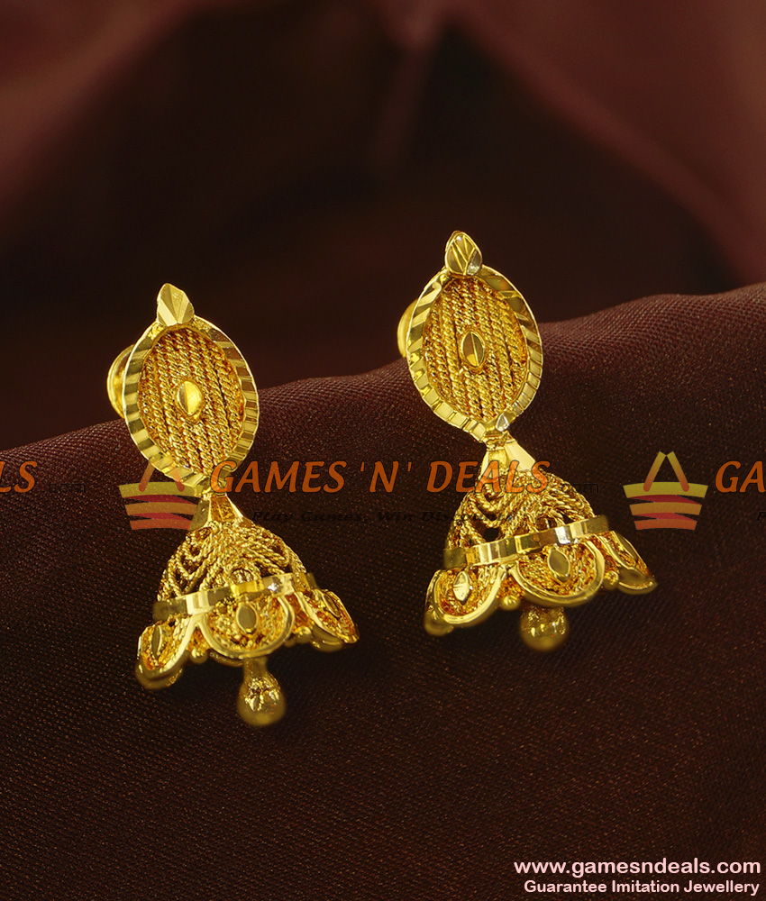ER650 - Gopura Jhumkhi Tamilnadu Pongal Special Guarantee Earrings Online