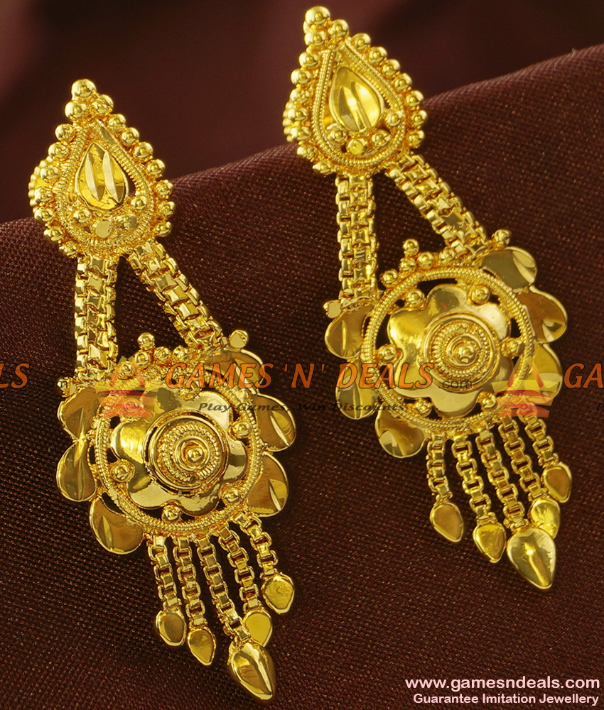 ER730 - South Indian Plain Attractive Imitation Ear Rings Trendy Danglers
