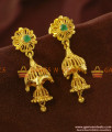 ER760 - Beautiful Green Stone Double Adukku Jhumki Imitation Earring ER760 - Beautiful Green Stone Double Adukku Jhumki Imitation Earring