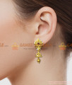 ER775 - Fancy Flower Spade White Stone Imitation Earrings Offer Price