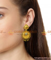 ER779 - Gold Plated Ear Rings White AD Big Stone Danglers Party Wear Design