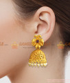 Gold Plated Temple Inspired Jhumka/Jhumki Earrings for women/girls
