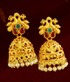 Peacock Design Temple Inspired Jhumka/Jhumki Earrings for women/girls
