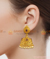 Antique Gold Ruby Jhumkas Traditional South Indian Jewelry Online ER786