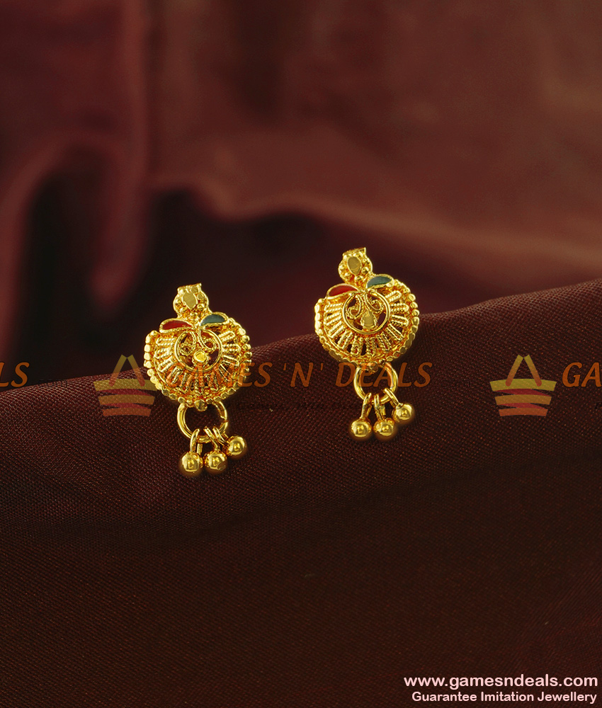 Trendy Enamel Earrings Kerala Type Jewelry Low Price Online - ER804