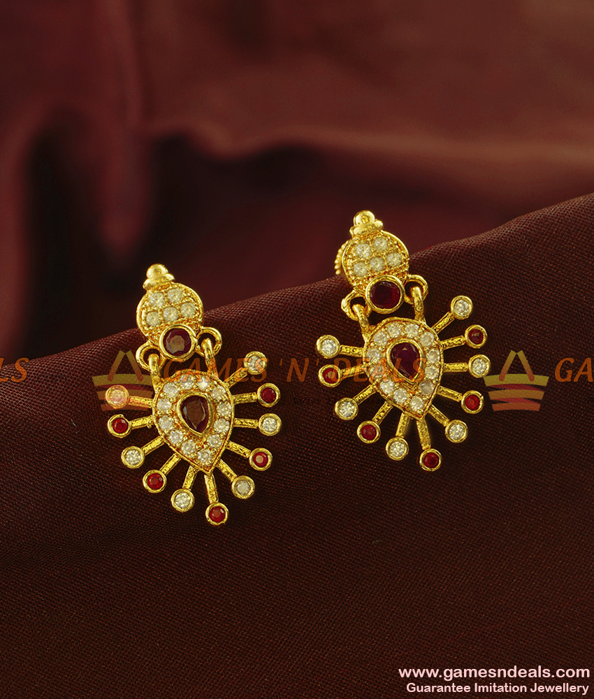 ER816 - Chidambara Tribal Collection Unique First Quality AD Stone Earring