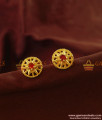 ER841 - Cute Daily Wear Single Red Stone Stud Design for Women