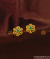 ER844 - Cute Daily Wear Single Emerald Stone Stud Design for Women ER844 - Cute Daily Wear Single Emerald Stone Stud Design for Women