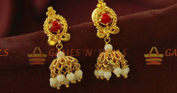 Flipkartcom  Buy Jaipur Gemstone Coral Earring Natural Precious Moonga  Stones Precious Stud Earring Fashionable and Astrological Coral Stone Stud  Earring Online at Best Prices in India