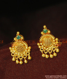 ER886 - Simple and Beautiful Green Stone Daily Use Earring 