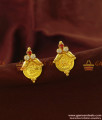 ER887 - Traditional Small Lakshmi Coin Stud with Ruby Stones ER887 - Traditional Small Lakshmi Coin Stud with Ruby Stones