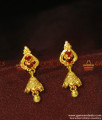 ER894 - Red Stone Small Jhumki for Daily Use| Express Shipping ER894 - Red Stone Small Jhumki for Daily Use| Express Shipping