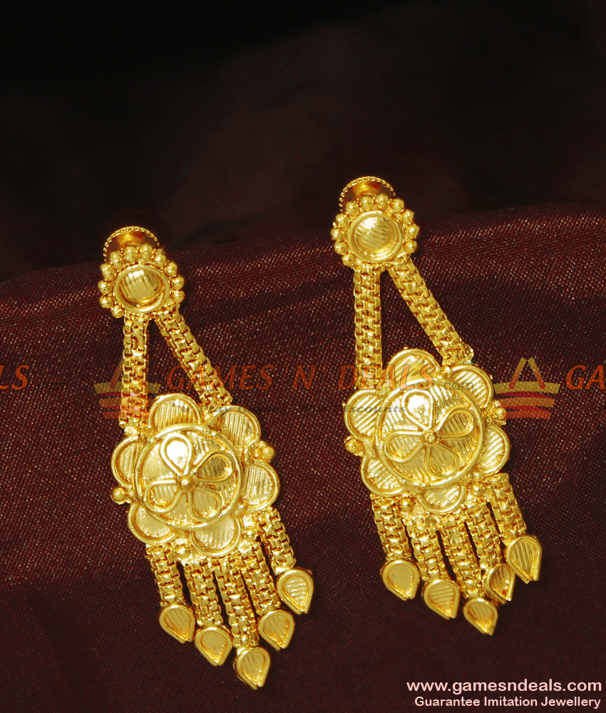 ER896 - Traditional Pure Gold Plated Genuine Guarantee Earring Design ER896 - Traditional Pure Gold Plated Genuine Guarantee Earring Design