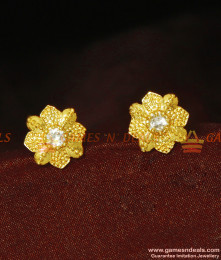 ER902 - Sparkling White Stone Medium Stud Design for Women