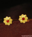 ER903 - Ruby Red Stone Medium Stud Design for Women