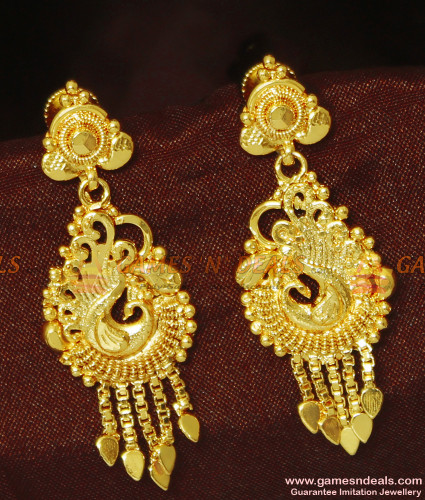 Plain Gold Earrings – Sarafa Bazar India