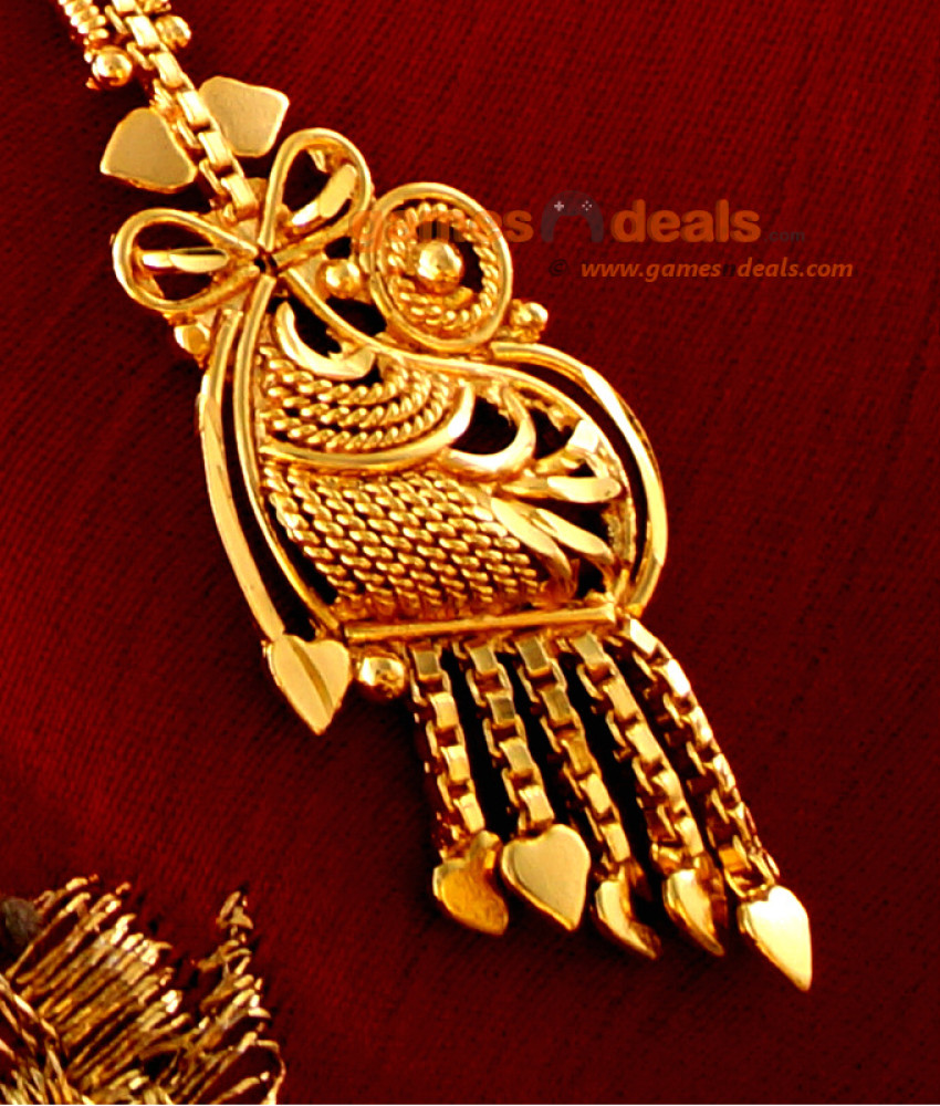 NCHT02 - Gold Plated Traditional Nethi Chutti Heartin Trendy Design
