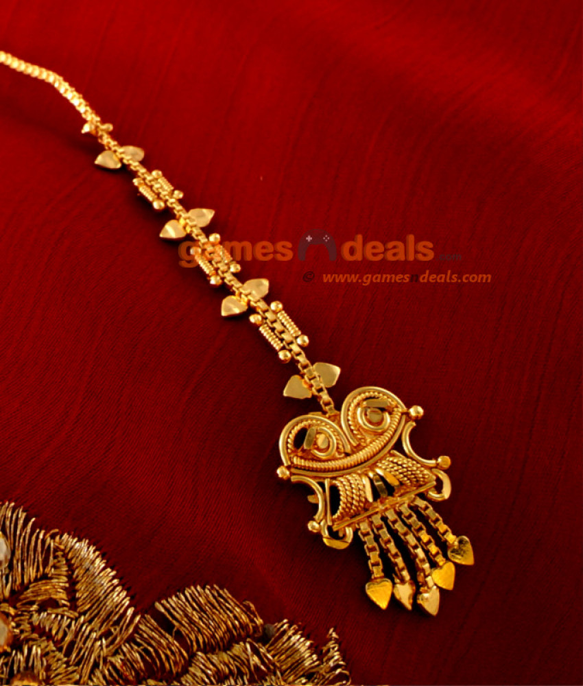 NCHT04 - Gold Plated Traditional Nethi Chutti Design Buy Online
