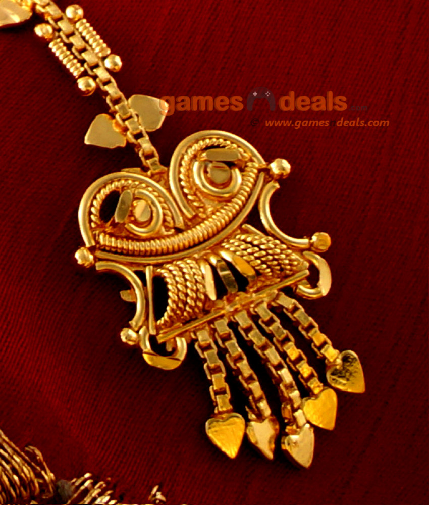 NCHT04 - Gold Plated Traditional Nethi Chutti Design Buy Online