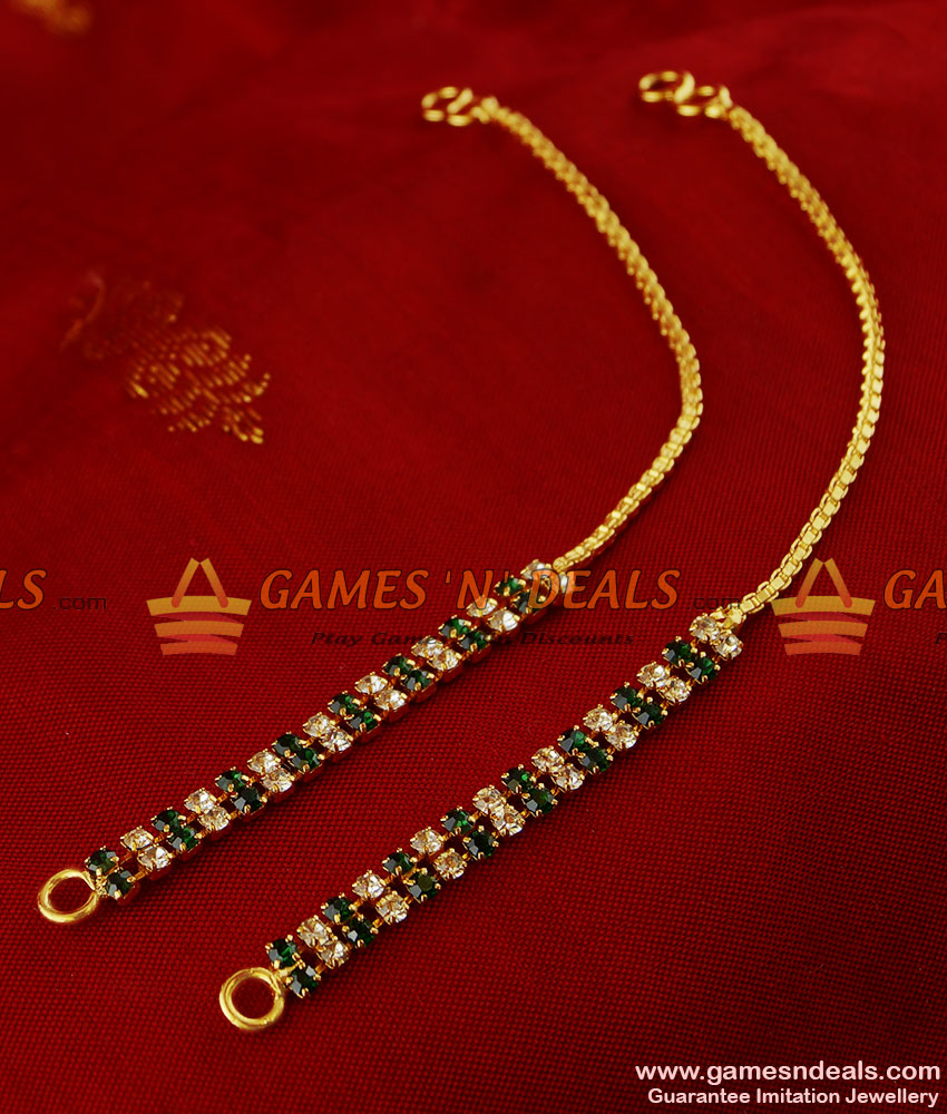 MATT04 - Flower AD Stone Design Gold Plated Traditional Side Maattal Buy Online