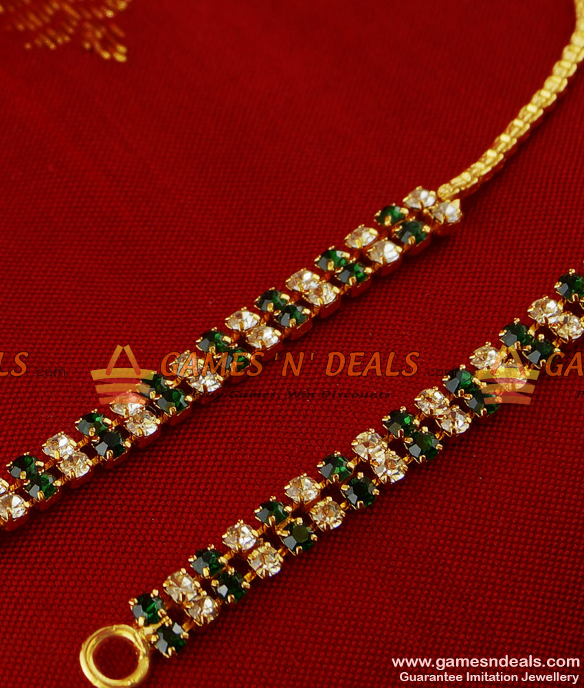 MATT04 - Flower AD Stone Design Gold Plated Traditional Side Maattal Buy Online