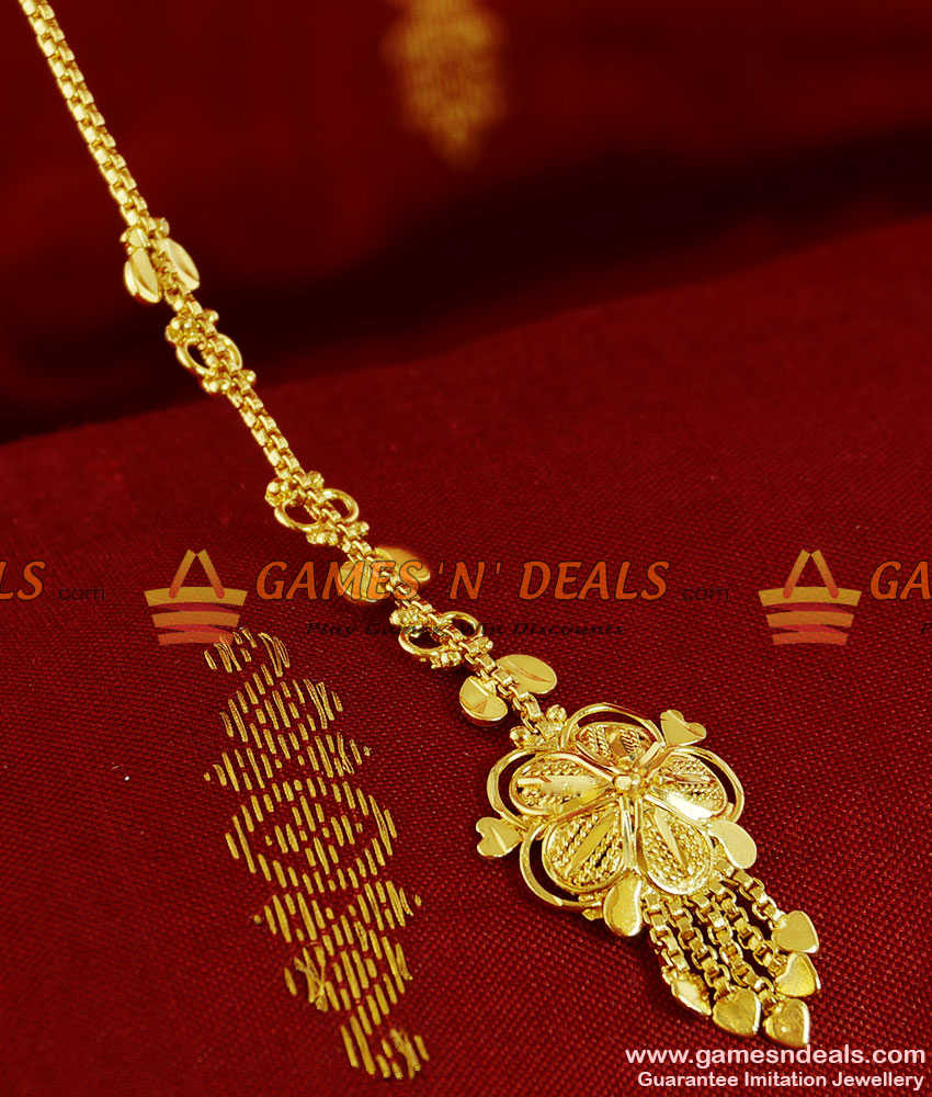 NCHT07 - South Indian Gold Plated Traditional Nethi Chutti Design Buy Online