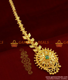 Traditional Gold Plated Non-Precious Metal Maang Tikka for Women
