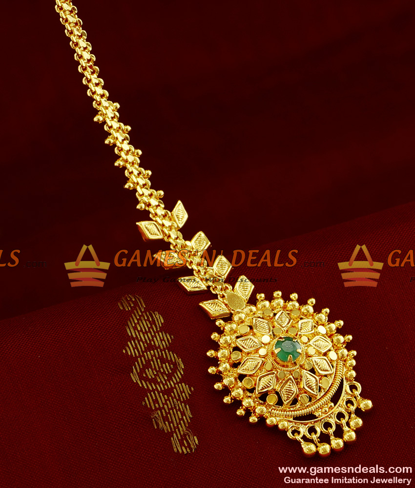 Traditional Gold Plated Non-Precious Metal Maang Tikka for Women