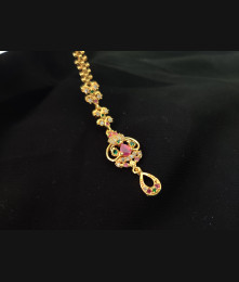 Excellent Pink Stone Maang Tikka Imitation Jewelry Online