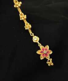 Semi Precious Ruby Stone Maang Tikka for Women and Girls Semi Precious Ruby Stone Maang Tikka for Women and Girls