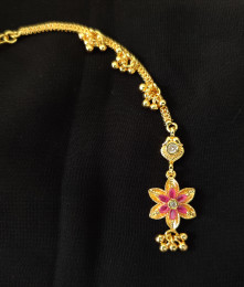 Semi Precious Ruby Stone Maang Tikka for Women and Girls Semi Precious Ruby Stone Maang Tikka for Women and Girls