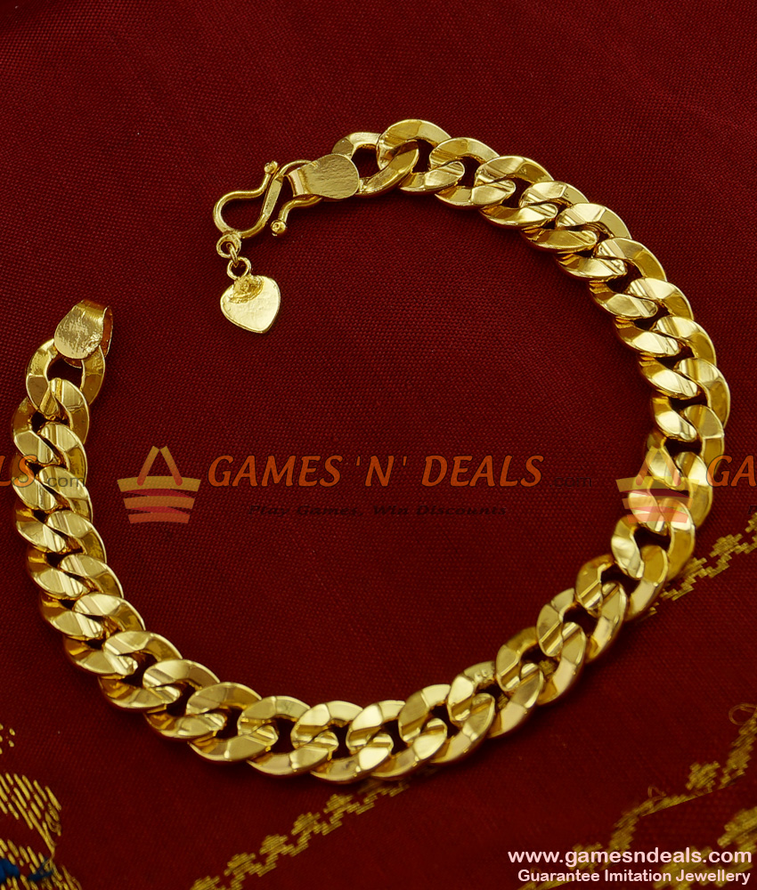 BRAC010 - Heavy Men's Wear Gold Plated Imitation Bracelet Best Selling Jewelry Online