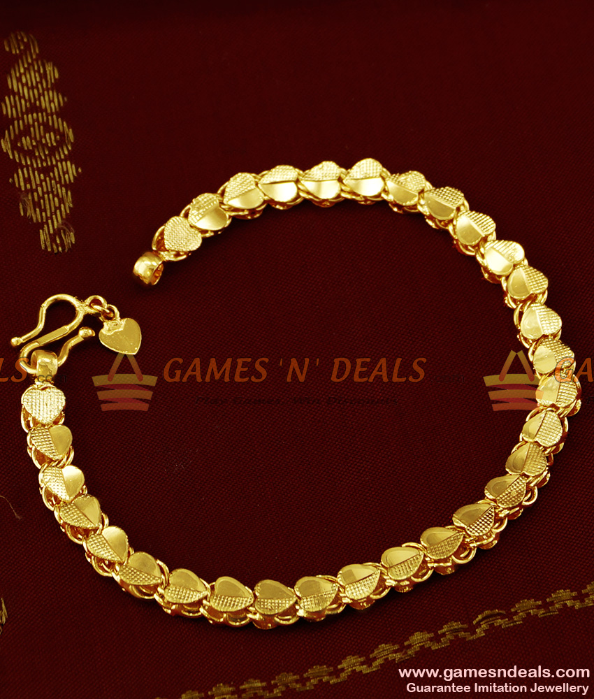 BRAC019 - Grand Heartin Design Imitation Bracelet Gold Plated Jewelry Buy Online BRAC019 - Grand Heartin Design Imitation Bracelet Gold Plated Jewelry Buy Online