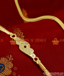 MCH004 - Aiympon AD Stone Mogappu Dollar Daily Wear Thali Saradu Design Chain