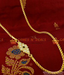 MCH008 - Aiympon AD Stone Mogappu Dollar Daily Wear Thali Saradu Design