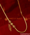 MCH027 - Beaded Zircon Stone Mogappu Chain Attractive South Indian Imitation Jewelry