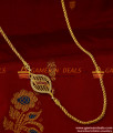 MCH030 - Unique Grand AD Stone Leaf Dollar Mogappu Chain Saradu Design Online