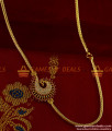 MCH035 - AD Red Stone Peacock Mogappu Dollar Daily Wear Thali Saradu Knitted Chain