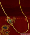 MCH046 - South Indian Gold Plated AD Stone Mogappu Daily Wear Wheat Chain