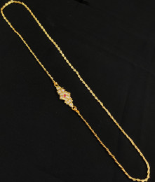 MCH050 - Aiympon AD Stone Mogappu Dollar Daily Wear Gothuma Chain Thali Design