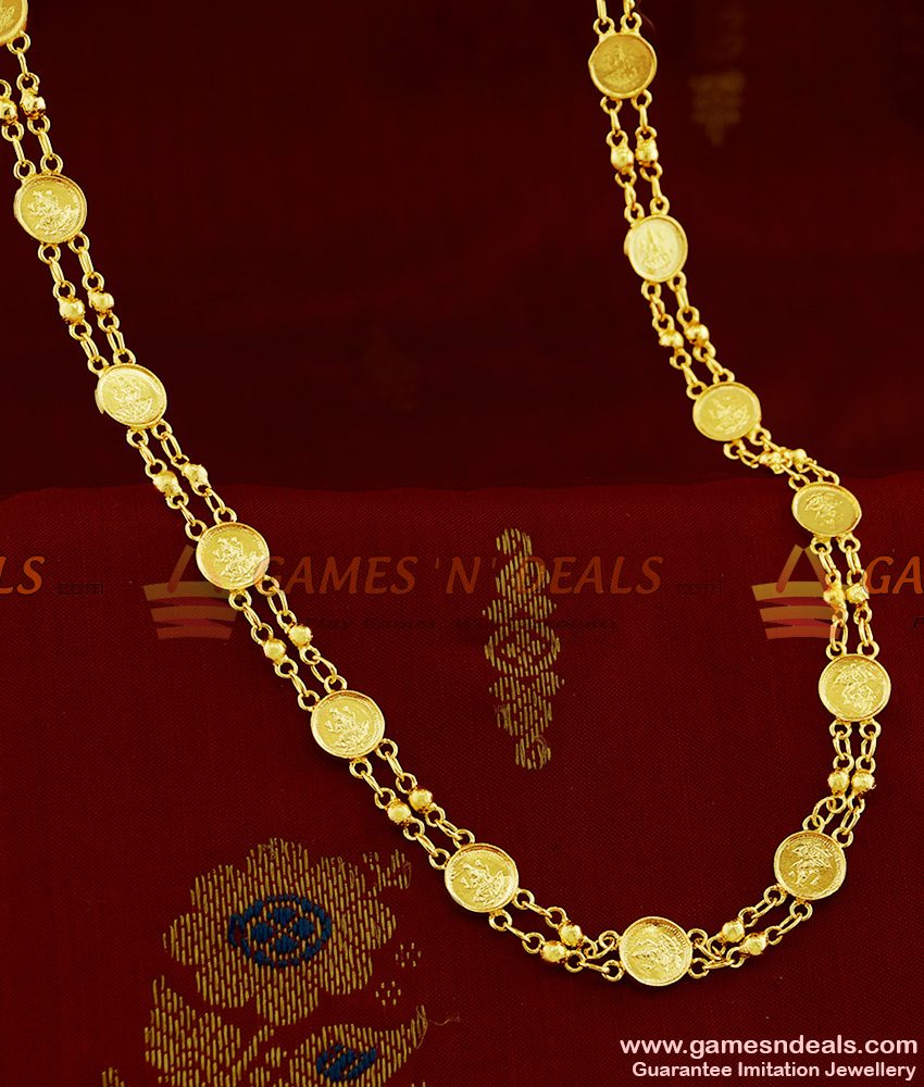 Lakshmi Kasu Malai Guarantee Traditional Chain Imitation Jewelry Online MCH086