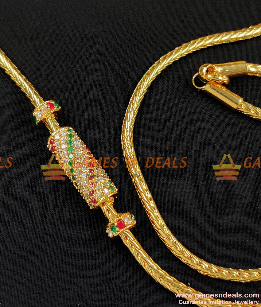 Best Selling Multistone Mugappu Chain For Married Women MCH099