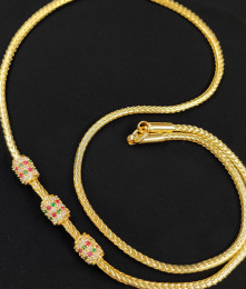 MultiColor Stone Round Mugappu Chain Free Shipping Online MCH101