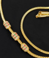 MultiColor Stone Round Mugappu Chain Free Shipping Online MCH101