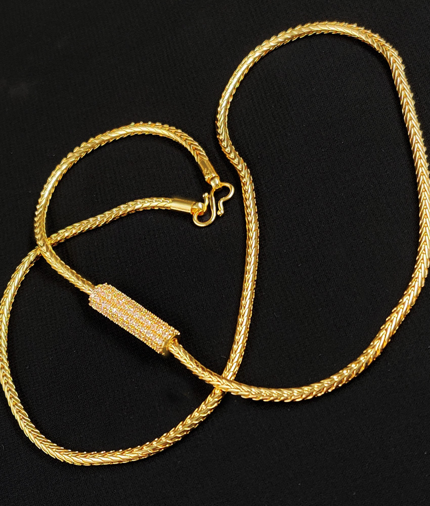 White Stone Round Mugappu Chain for Married Women MCH121 White Stone Round Mugappu Chain for Married Women MCH121