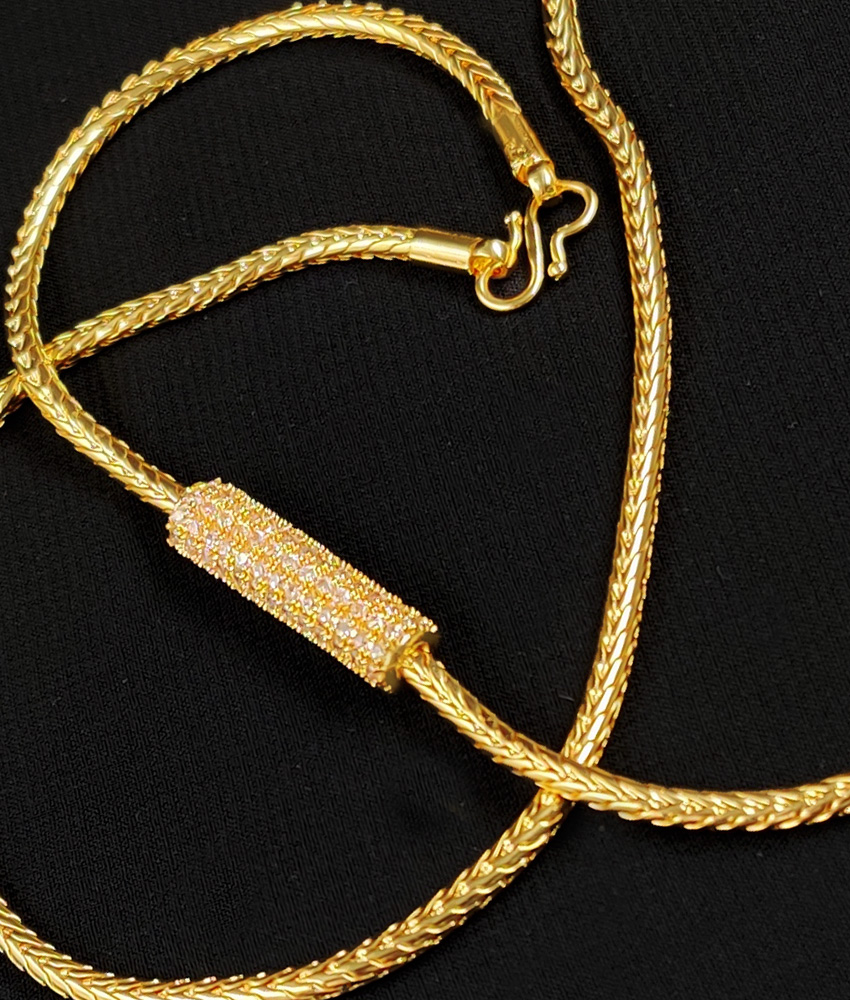 White Stone Round Mugappu Chain for Married Women MCH121 White Stone Round Mugappu Chain for Married Women MCH121
