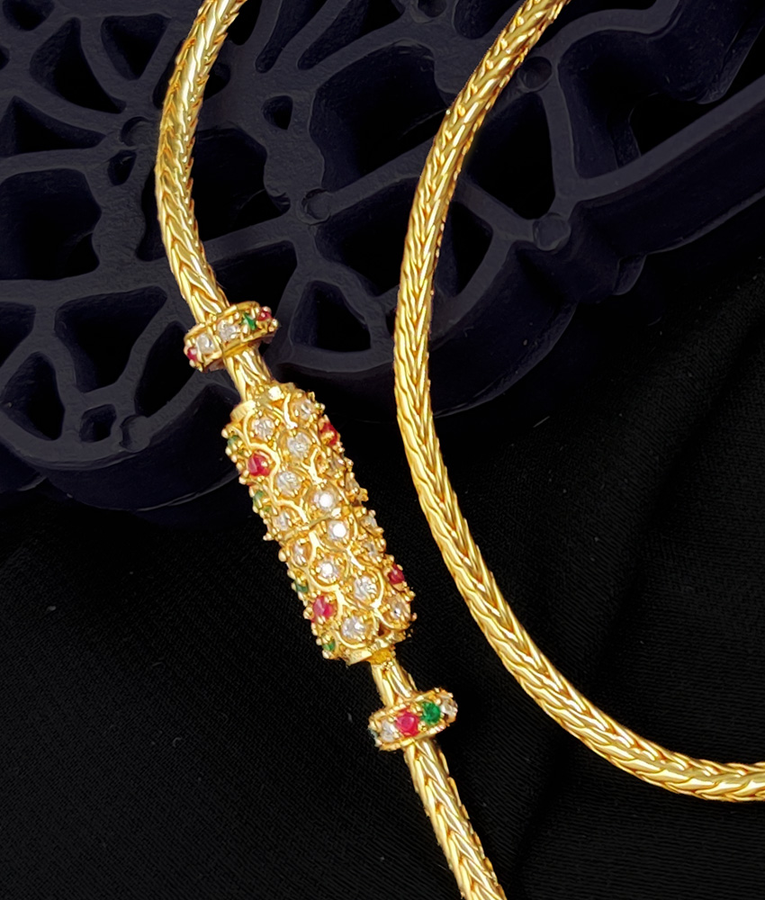 Traditional Round Stone Mugappu Chain for Married Women MCH122 Traditional Round Stone Mugappu Chain for Married Women MCH122